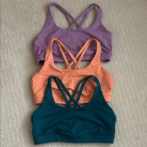 Lot of 3 lululemon energy sports bras